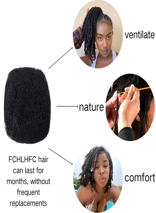 FCHLHFC Afro Kinky Bulk 100% Human Hair 8inch 120g/Pack Afro Kinky Curly Bulk Bundles Hair for Making/Repair Locs, Dreadlocks Braiding Hair Extensions（BUG# 8 Inch） - Image 3